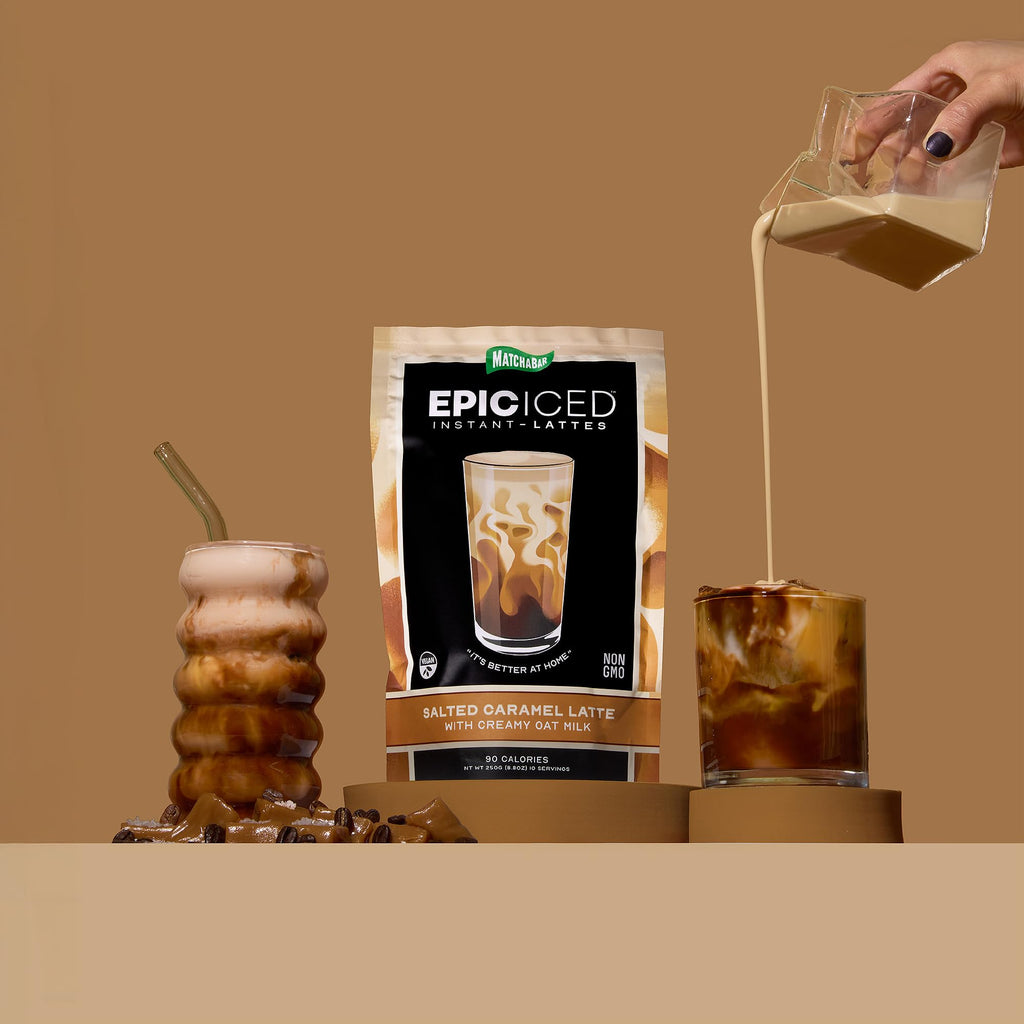 Matchabar Epic Instant Iced Toasted Salted Caramel Coffee Matcha Latte (10)