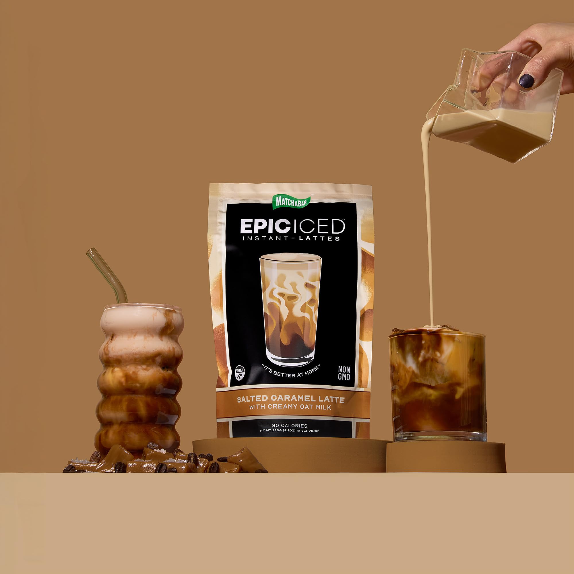 Matchabar Epic Instant Iced Toasted Salted Caramel Coffee Matcha Latte (10)