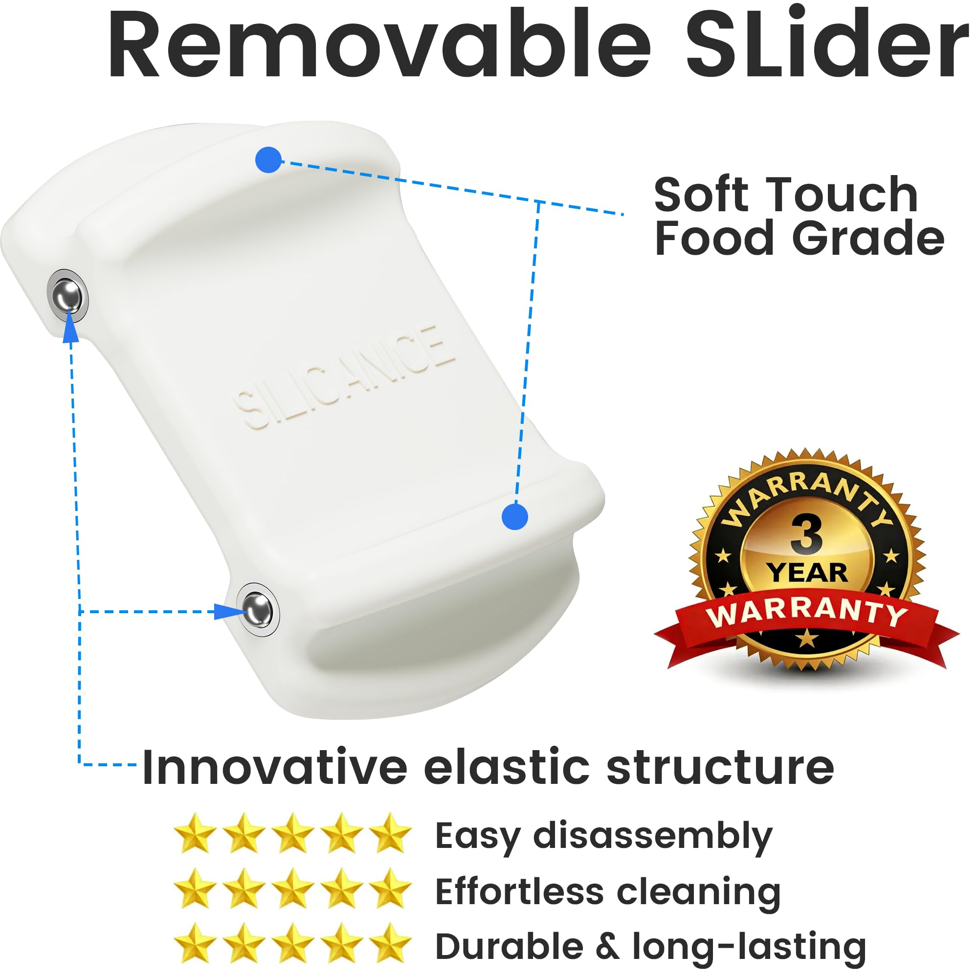 SILICANICE 14 / 24oz Insulated Coffee Mug With Handle, Break & Scratch Resistant lid With Detachable Slider, Stainless Steel Vacuum Insulation Tumbler, BPA Free - Thoughtful Gift