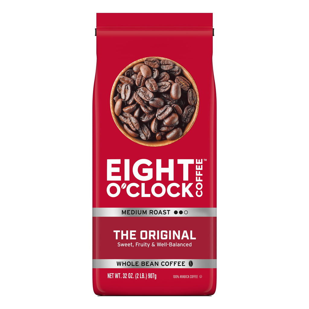 Eight O'Clock Coffee The Original, 32 Ounce (Pack of 1) Medium Roast Whole Bean Coffee, Sweet, Fruity, Well Balanced