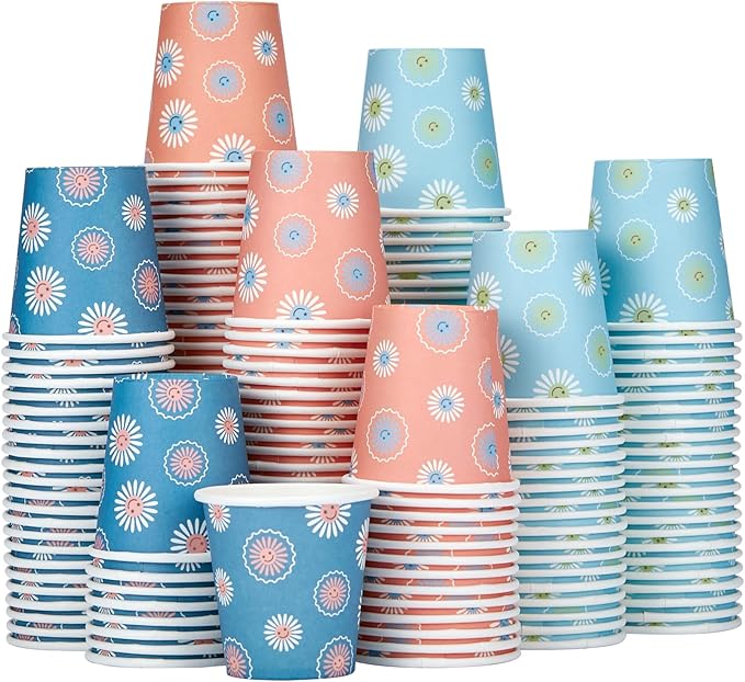 SIUQ 300 Pack 5 oz Paper Cups, Disposable Small Bathroom Mouthwash Cups