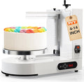 PYY Cake Decorating Machine - Automatic Cake Cream Spreading Machine for 4" to 14" Cake Icing Machine 60-320 RPM with Graduated Scrapers Electric Cake Turntable for Cake Frosting Machine White