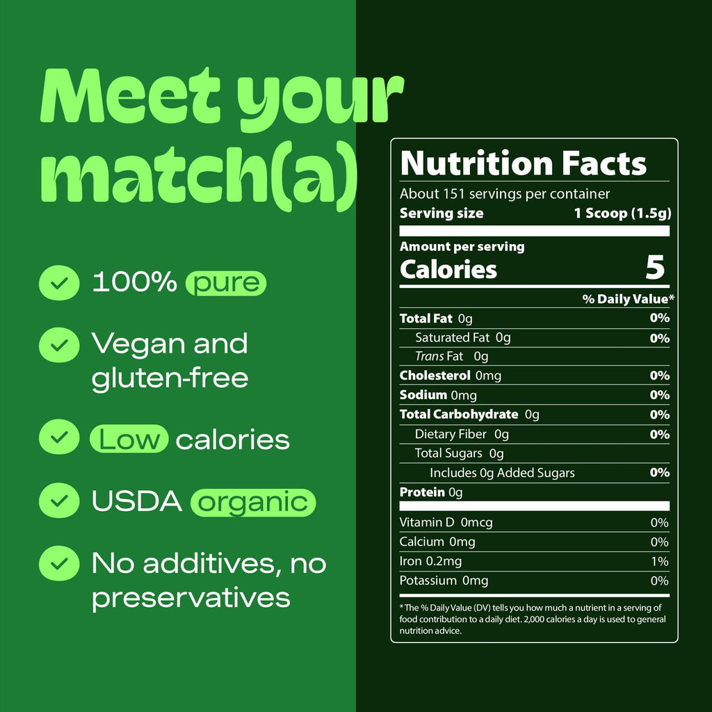 MATCHA DNA Certified Organic Matcha Green Tea Powder (8 oz TIN CAN)