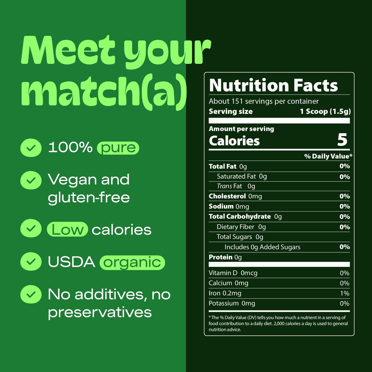 MATCHA DNA Certified Organic Matcha Green Tea Powder (8 oz TIN CAN)