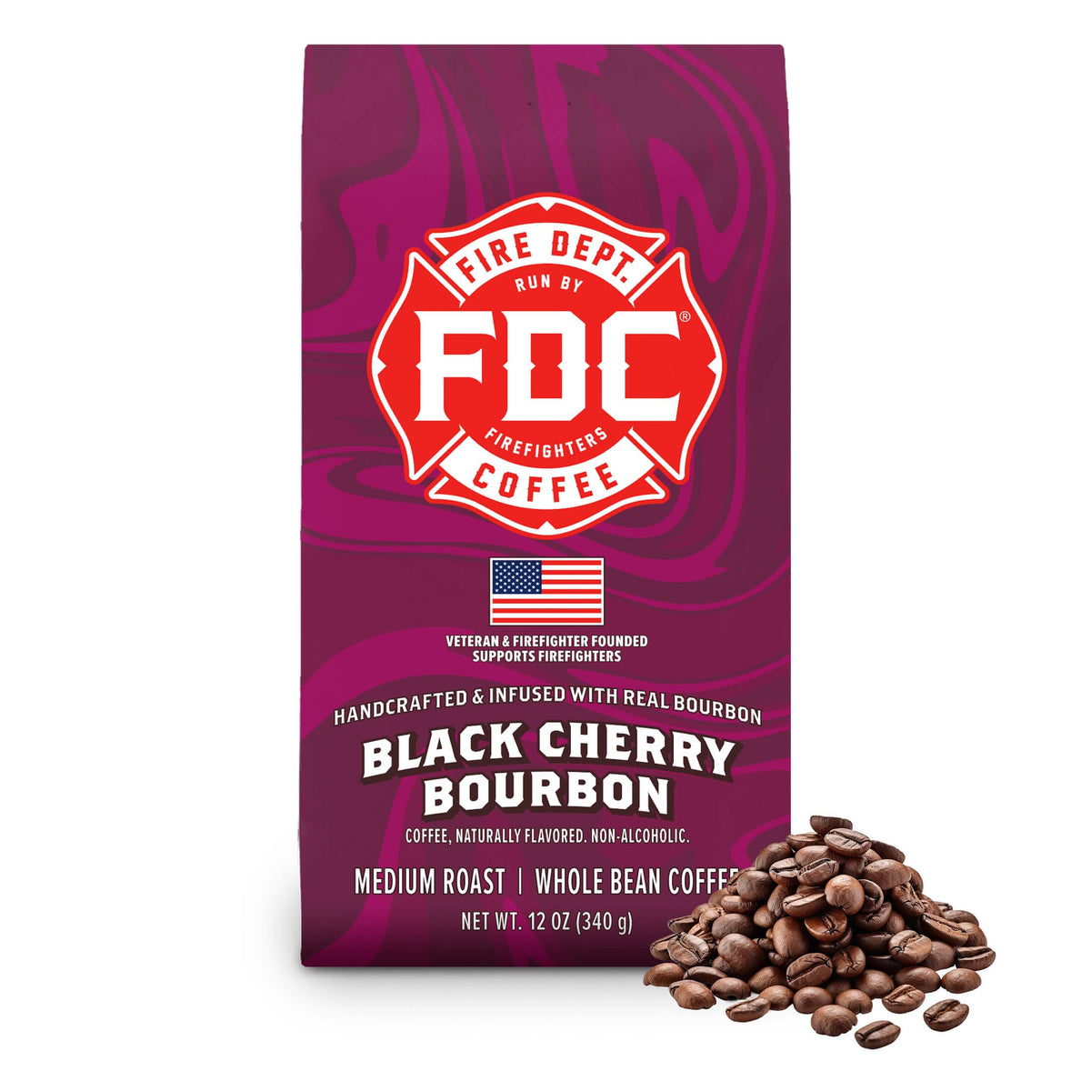 Fire Department Coffee Vanilla Bourbon Infused Ground Coffee - 12 oz
