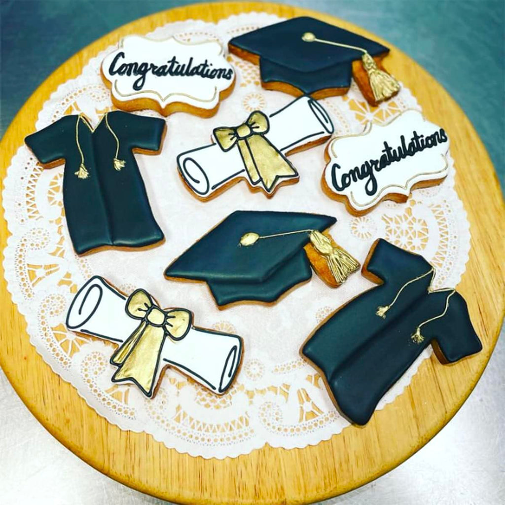 Kanehosi Graduation Cookie Cutters 6Pcs for Celebration Kitchen Baking