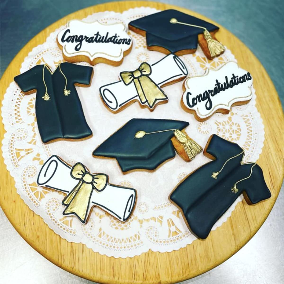 Kanehosi Graduation Cookie Cutters 6Pcs for Celebration Kitchen Baking