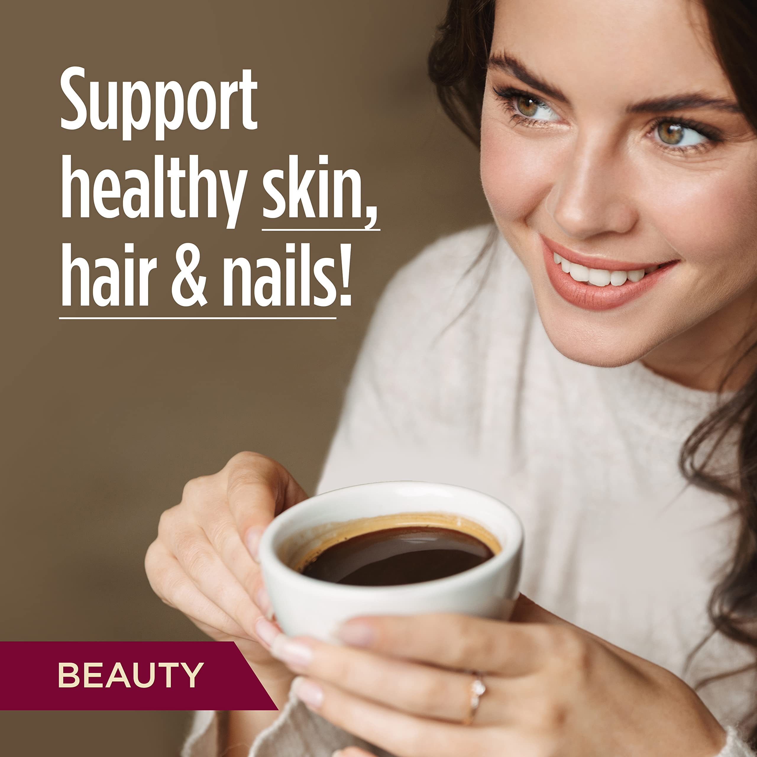 VitaCup Beauty Collagen Medium Dark Roast Coffee Pods, 32ct