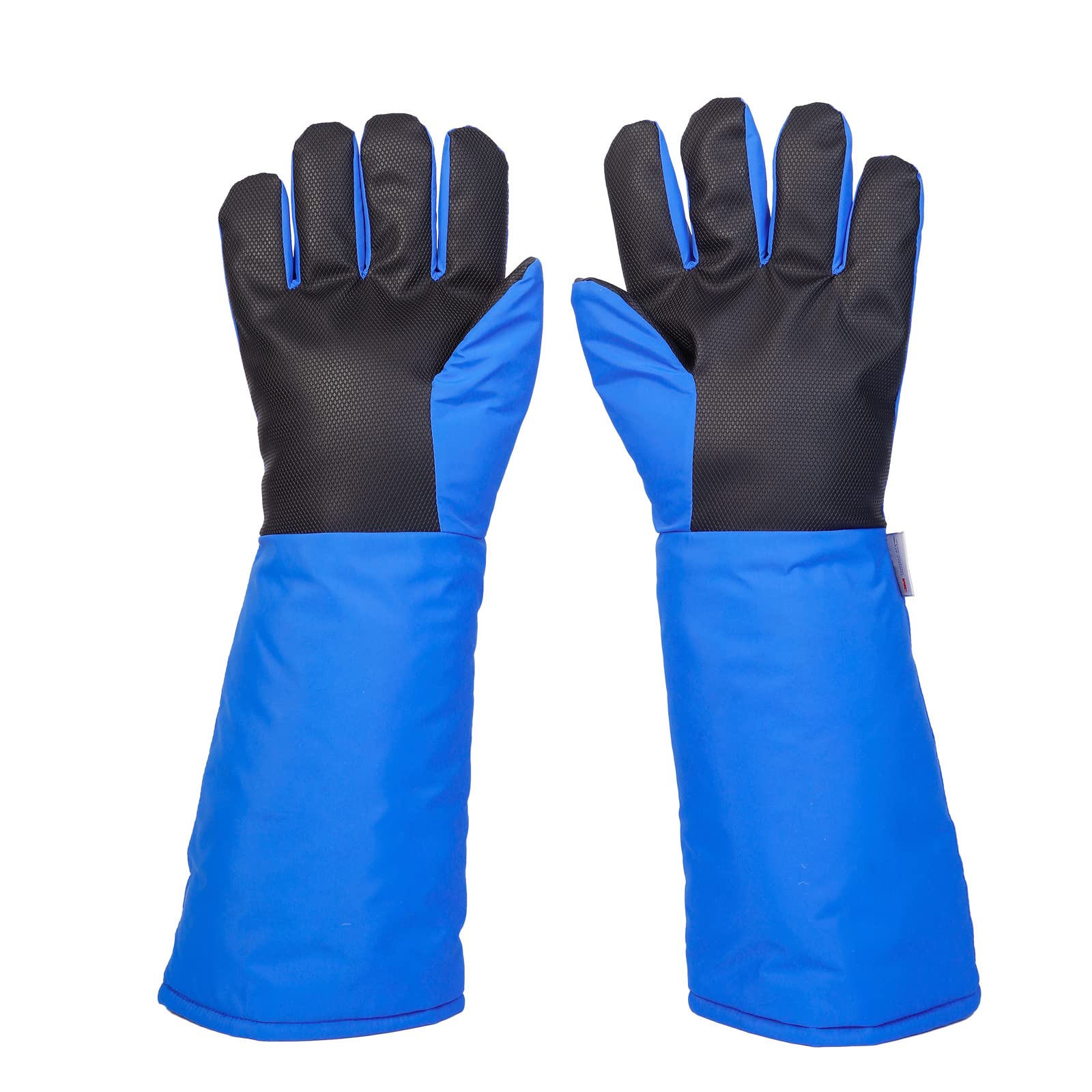 egowz Cryogenic Gloves Low Temperature LN2 Liquid Nitrogen Protective Gloves Cold Storage Safety Frozen Gloves (Black Mid Arm Length/15 inch)