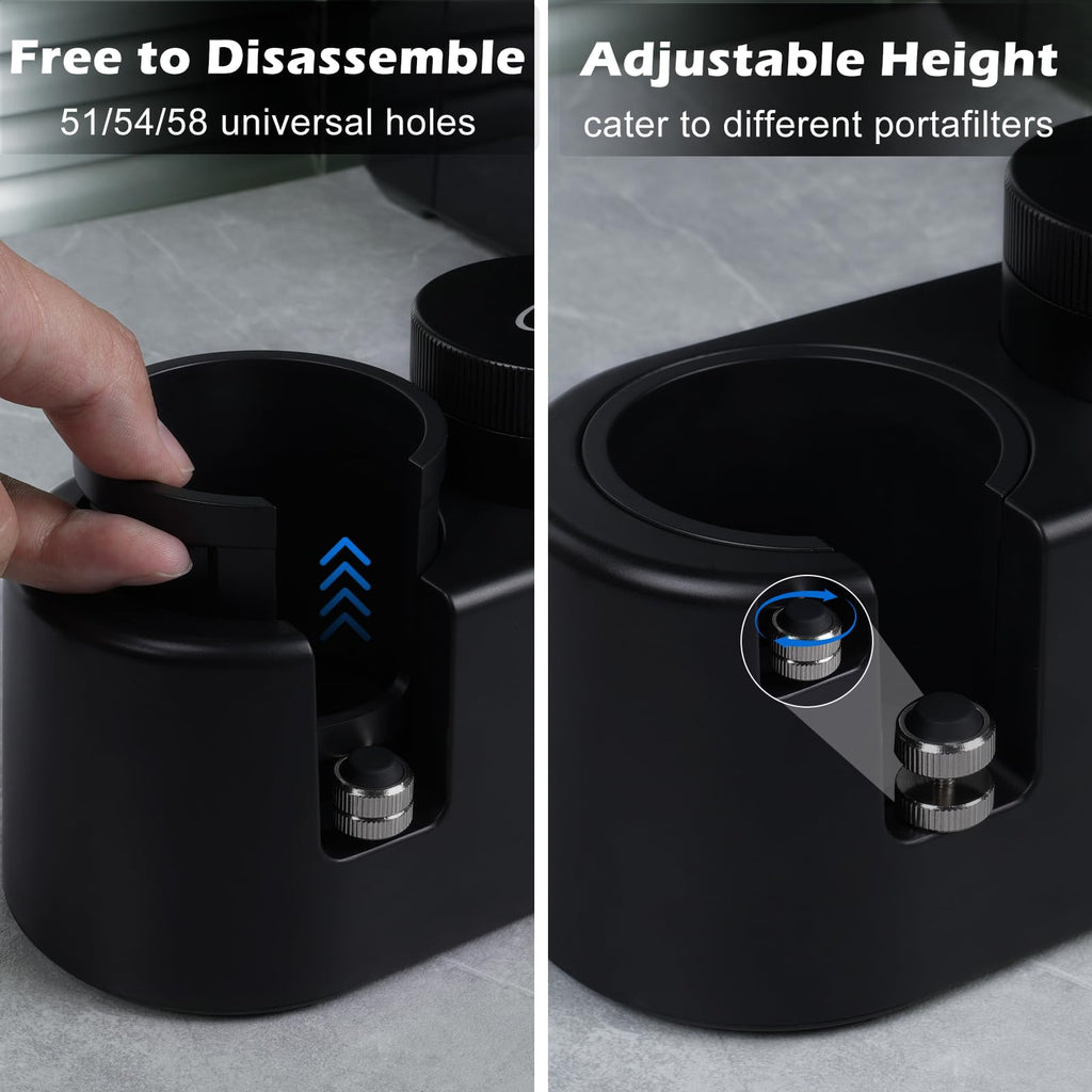 Espresso Tamping Station, Espresso Organizer Station Fit for 51/54/58mm Espresso Accessories, Plastic Espresso Station Coffee Tamper Station, Multifunctional Coffee Tools Organzier (3 in 1)
