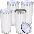 20oz Tumbler Stainless Steel Tumbler Coffee Tumbler with Lid White, 4P