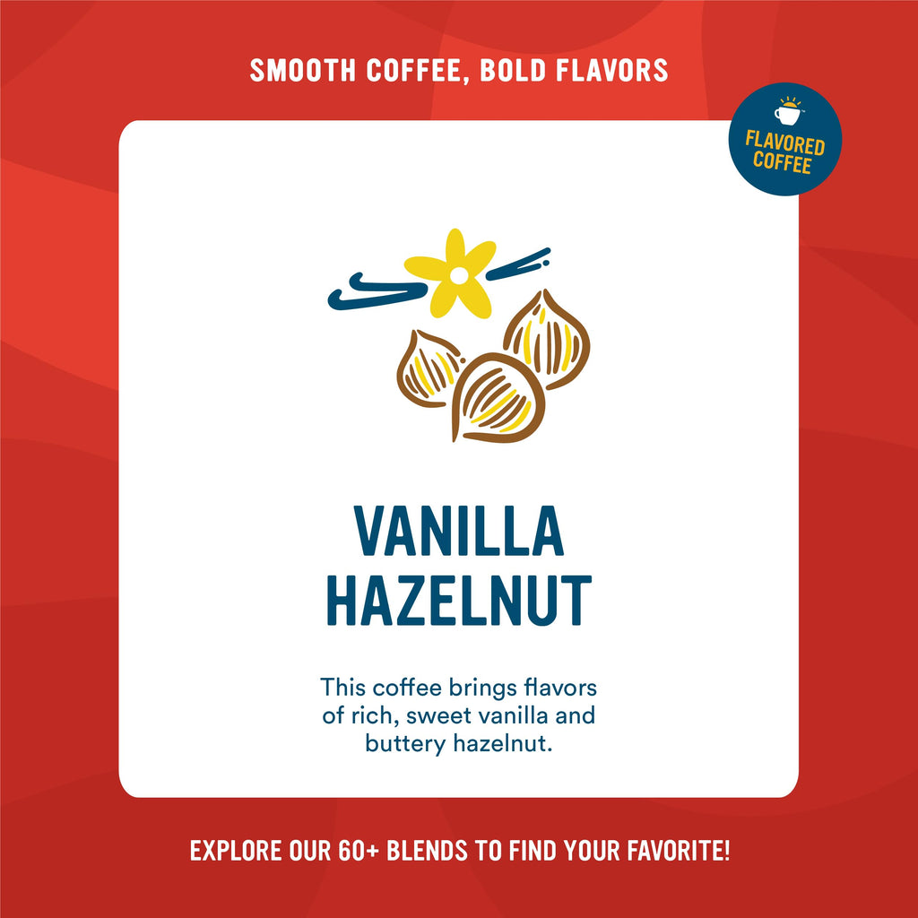 Cameron's Coffee Single Serve Pods, Flavored, Decaf Vanilla Hazelnut, 12 Count (Pack of 6)