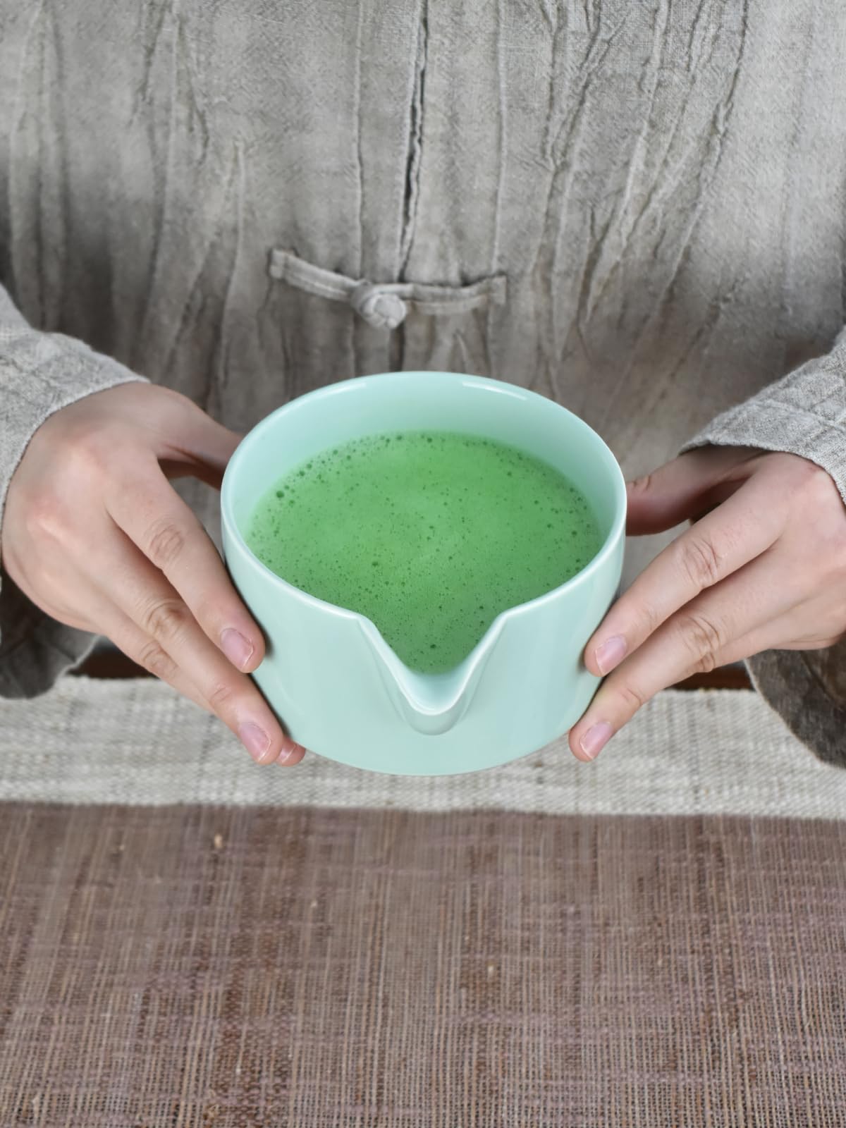 Artcome Premium Matcha Tool Set Green 1, 4 Pcs, Japanese Matcha Set with Bowl, Whisk, Holder, Scoop & Manual