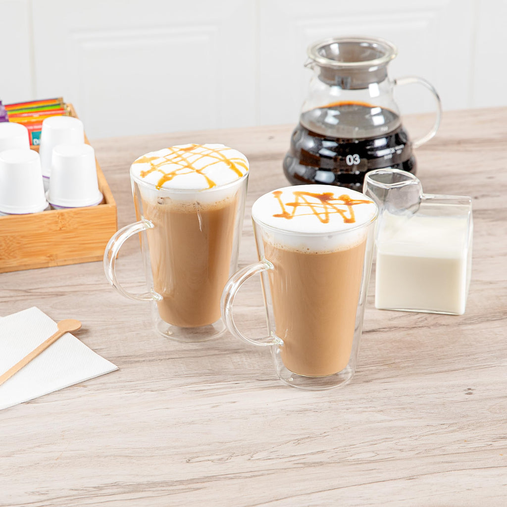 Restaurantware 14 oz Professional Glass Mug, 2 Pack