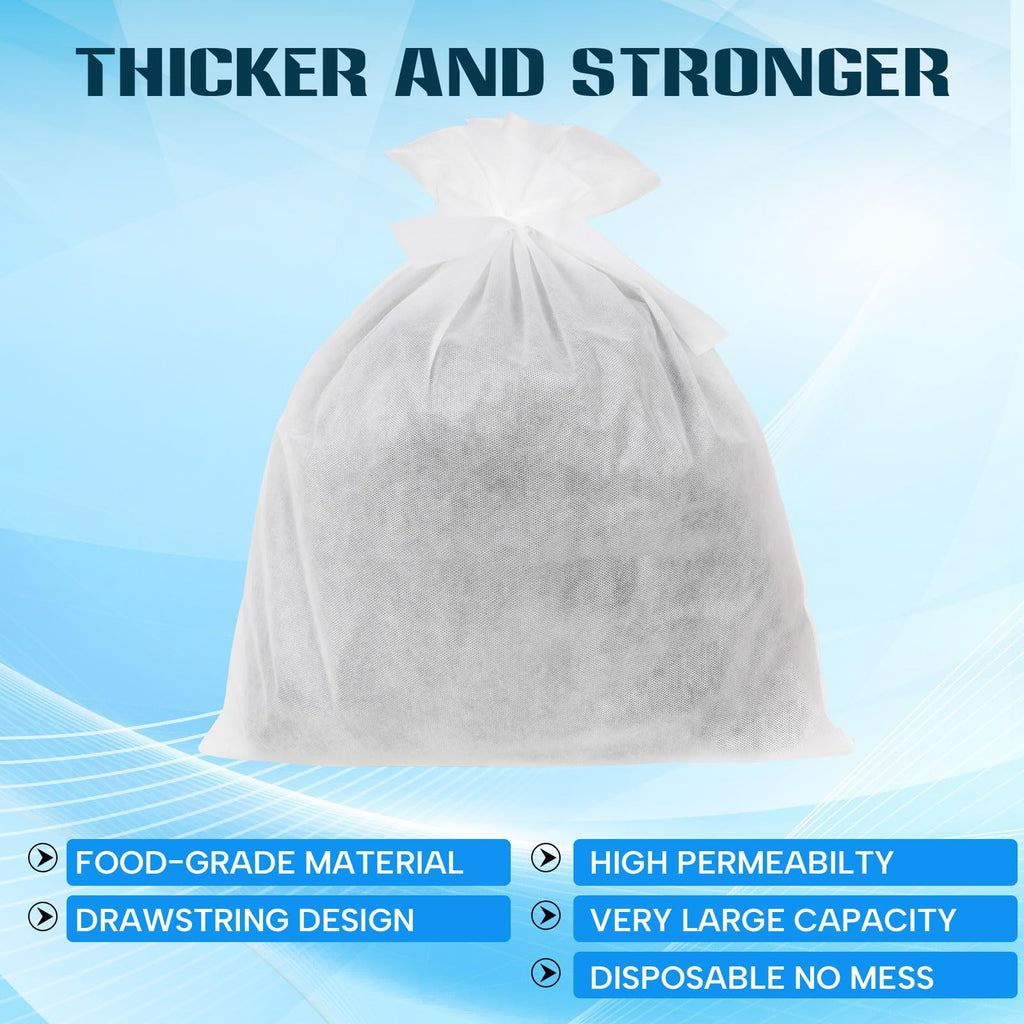 50 Piese Cold Brew Coffee Filters with Drawstring, 20" X 20" Commercial Cold Brew Bags for Commercial Model Cold Brew Coffee Makers and 5 Gallon Systems, Brew Up To 5 LBS Coffee