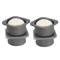 KEVJES Stackable Silicone Artisan Pizza Dough Proofing Proving Boxes with Air-tight Lids-4pack-500ml Volume for 250g Dough Ball (Space Grey)