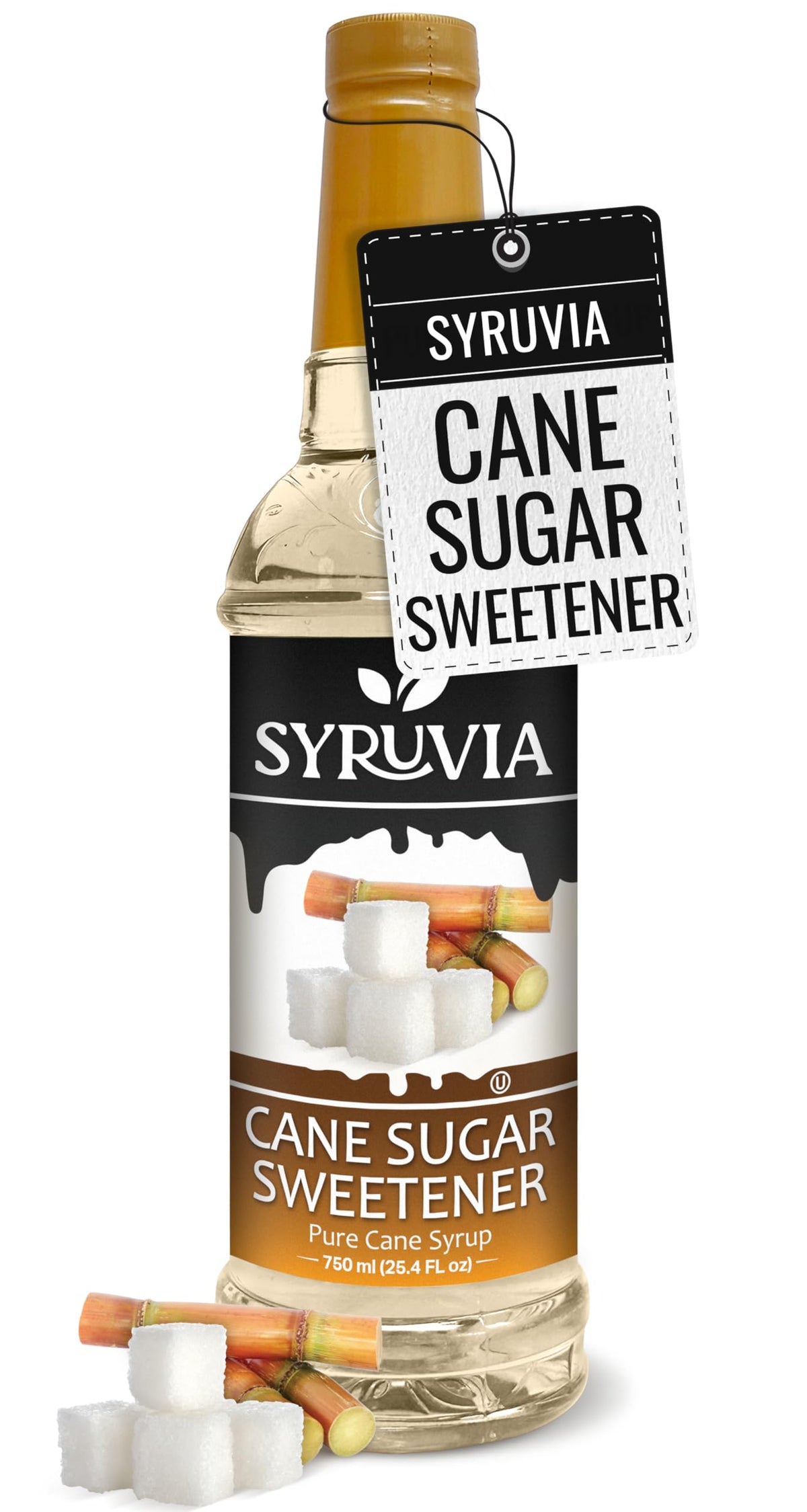 Syruvia Coffee Syrup, Peppermint Flavored Syrup for Drinks, Lattes, and Desserts – 25.4 fl oz