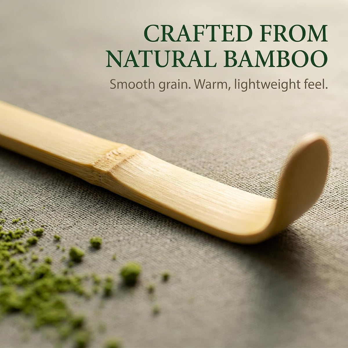 Matcha Scoop Bamboo, Bamboo Matcha Scoop Japanese Chashaku Hooked Green Tea Spoon 18cm Tea Ceremony Utensils for Tea Lover, Tea Scoops, Coffee, Tea and Espresso