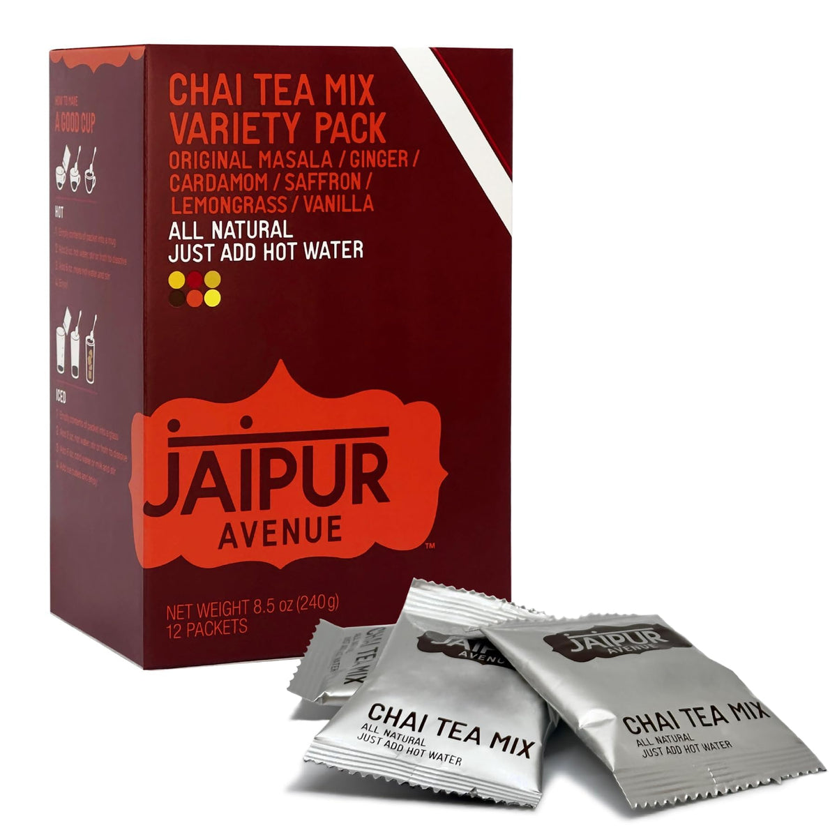 Jaipur Avenue's All-Natural Vanilla Chai Tea Mix (15-Count Box)