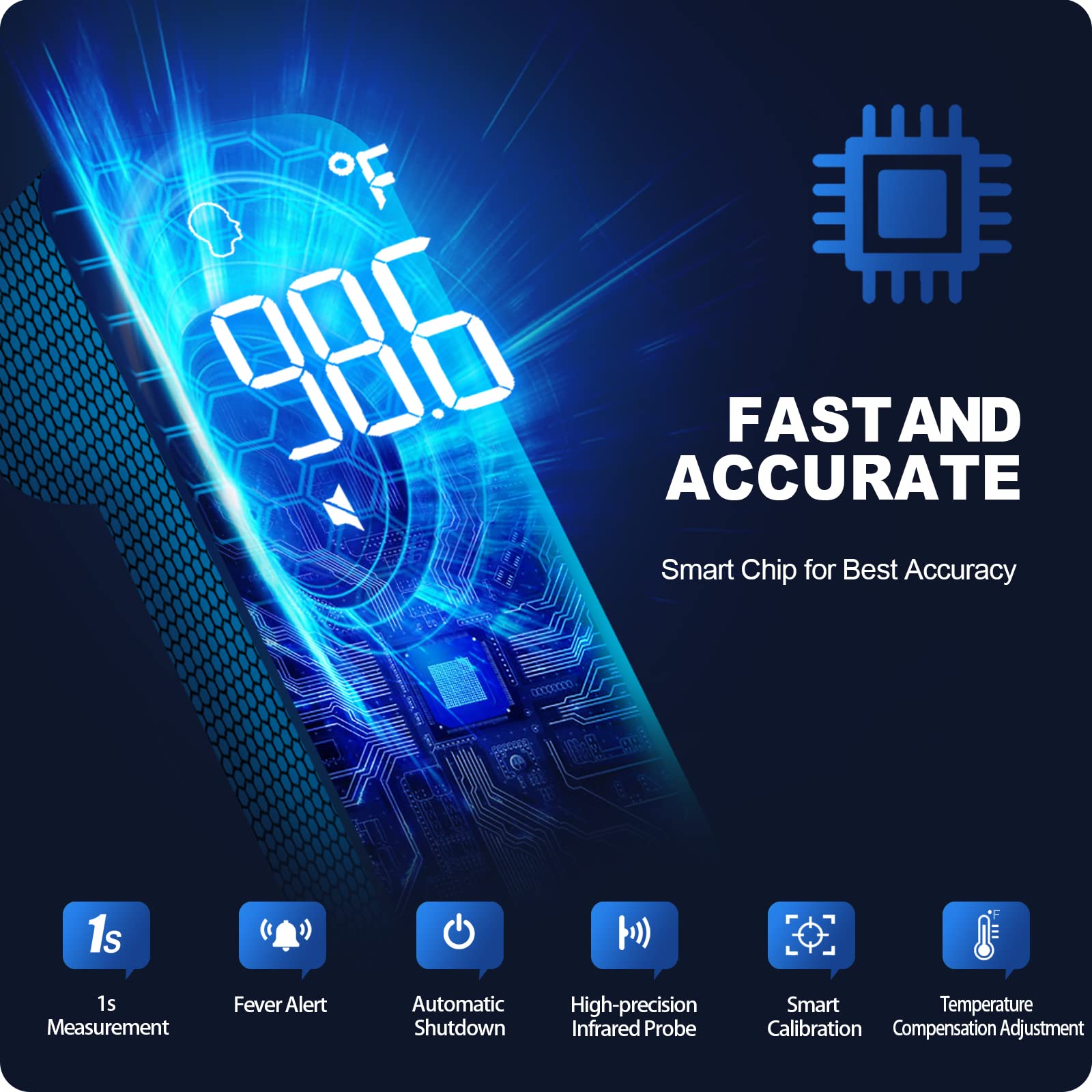 No-Touch Thermometer for Adults and Kids, Accurate Digital Baby Thermometer