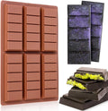 Chocolate Bar Mold, Deep Silicone Bar Mold for Stuffed Chocolate Bar, Wax Melt, Candy Bar Mold 1 Pack (5 Snap)