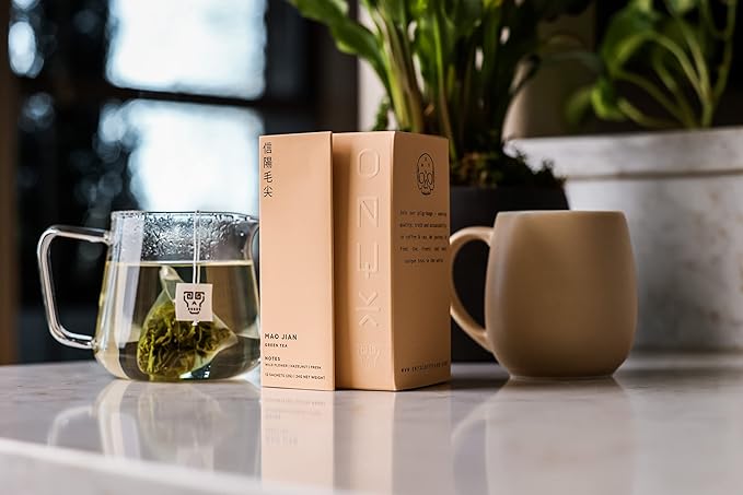 Onyx Coffee Lab Mao Jian Tea Bags (12 Count) – Chinese Green Tea Blend w/Floral & Umami Notes – Relaxing Specialty Tea