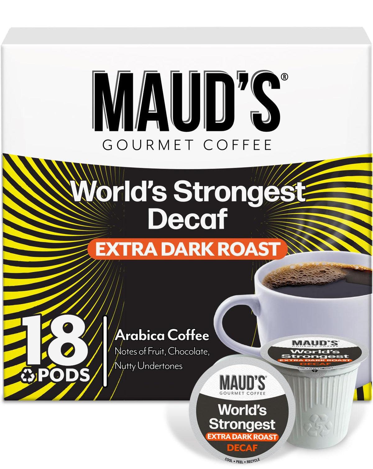 Maud’s Flavored Decaf Coffee Pods Variety Pack, 80ct