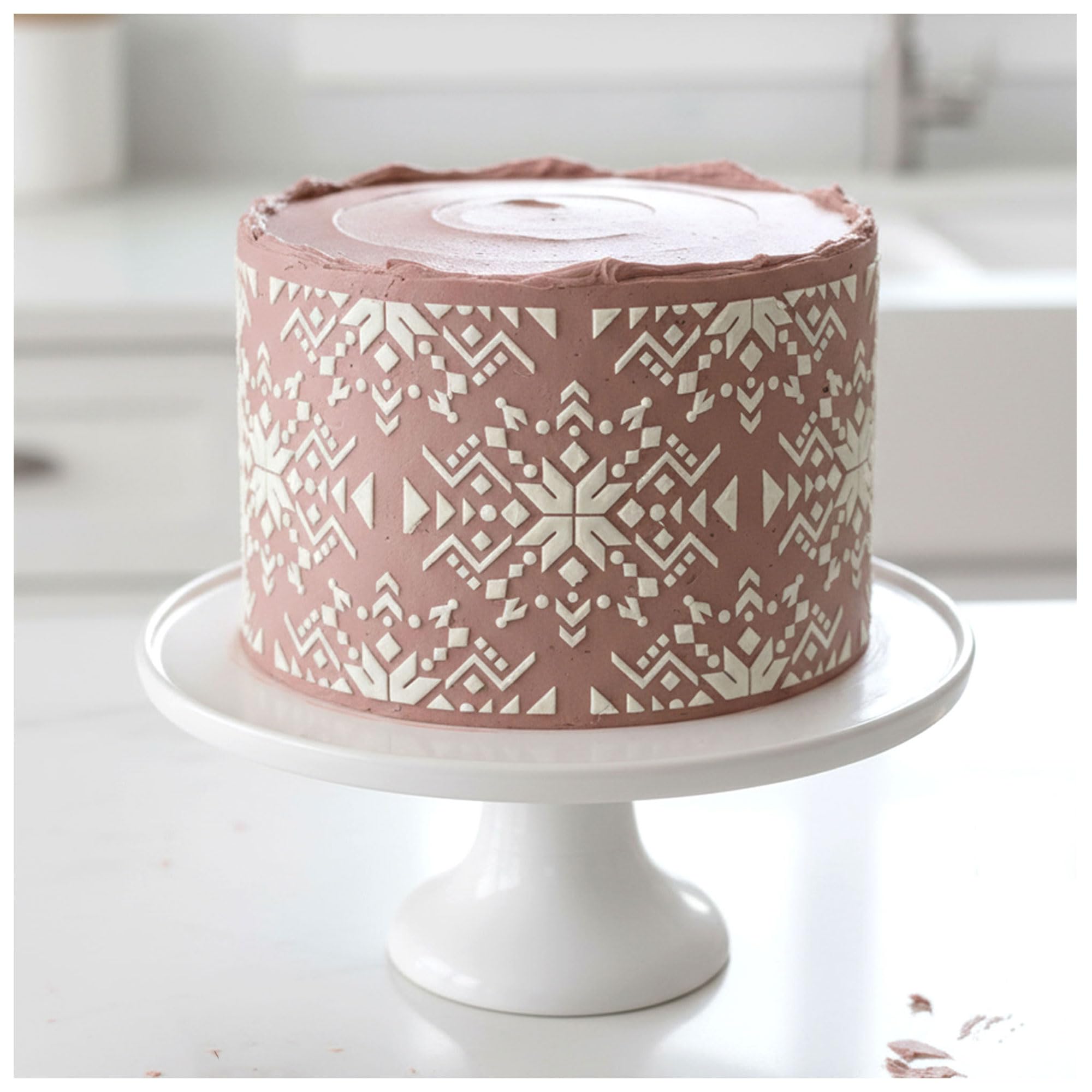 Lacupella Long Border Cake Stencil, 4" x 12.75" (JAAD)