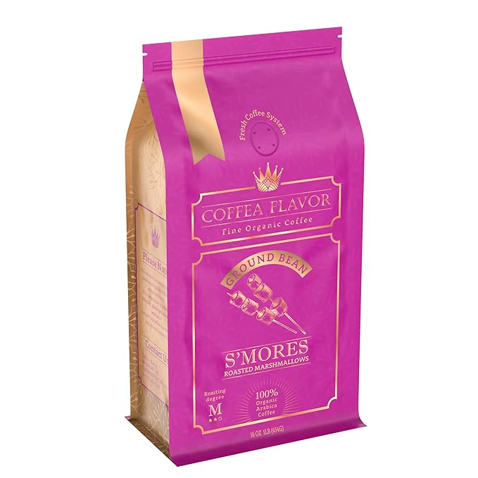 Organic Ground Coffee Medium Roast (16oz) - S'mores Flavored