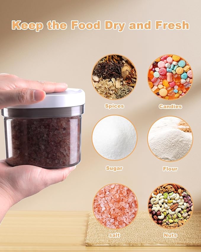 Airtight Coffee Storage Container with Magnetic Scoop, 0.7 Qt Coffee Bean and Ground Coffee Canister, Durable, Keeps Coffee Fresh & Dry, Easy to Clean