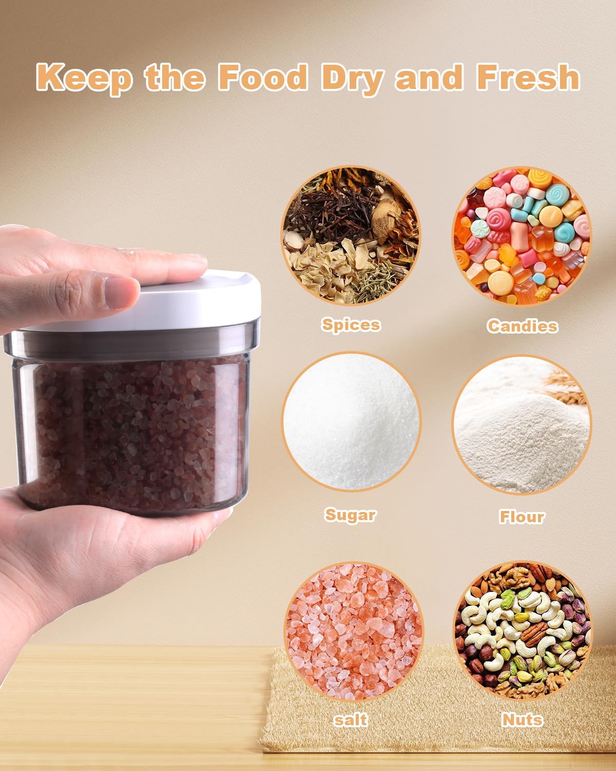 LANGMINGDE Airtight Coffee Storage Container with Magnetic Scoop, 0.7 Qt Coffee Bean and Ground Coffee Canister, Durable, Keeps Coffee Fresh & Dry, Easy to Clean
