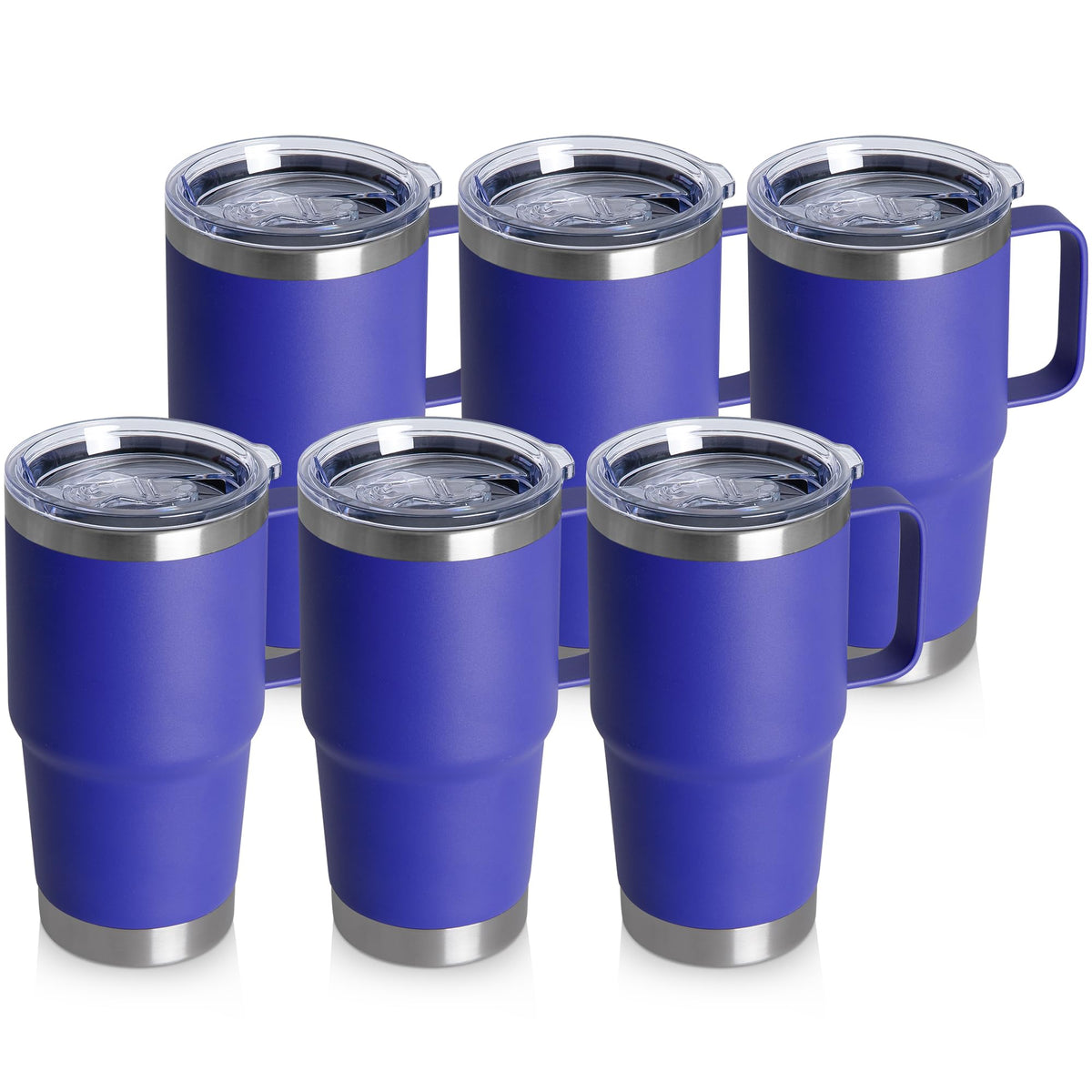 20oz Tumbler with Lid, Stainless Steel Tumbler with Handle, Metal Insulated Travel Coffee Mug with Handle, Double Wall Vacuum Spill Proof Tumbler Cup, Amy Green 1 Pack