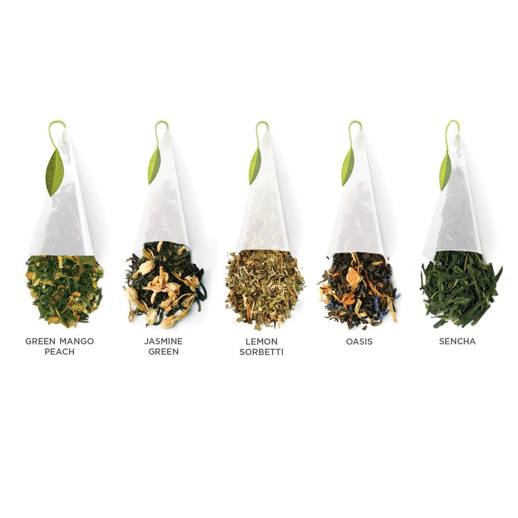 Tea Forte Tea Sampler, 10 Pyramid Infuser Bags, Premium Tea Gift Set