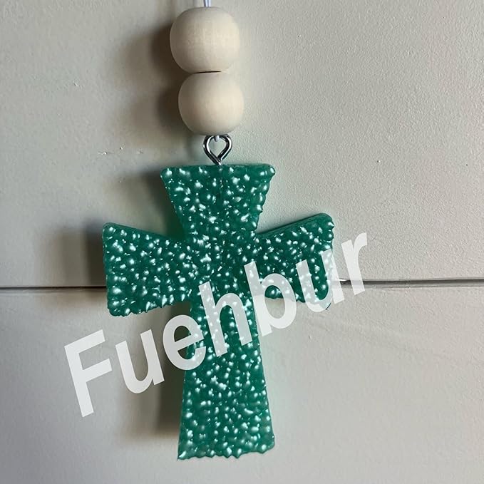 【300+ Design Optional】 Fuehbur Cross Pendant Freshie Mold, Silicone Epoxy Resin Molds for Car Freshies, Aroma Beads, Soap Candle Pendant Mould-Oven Safe