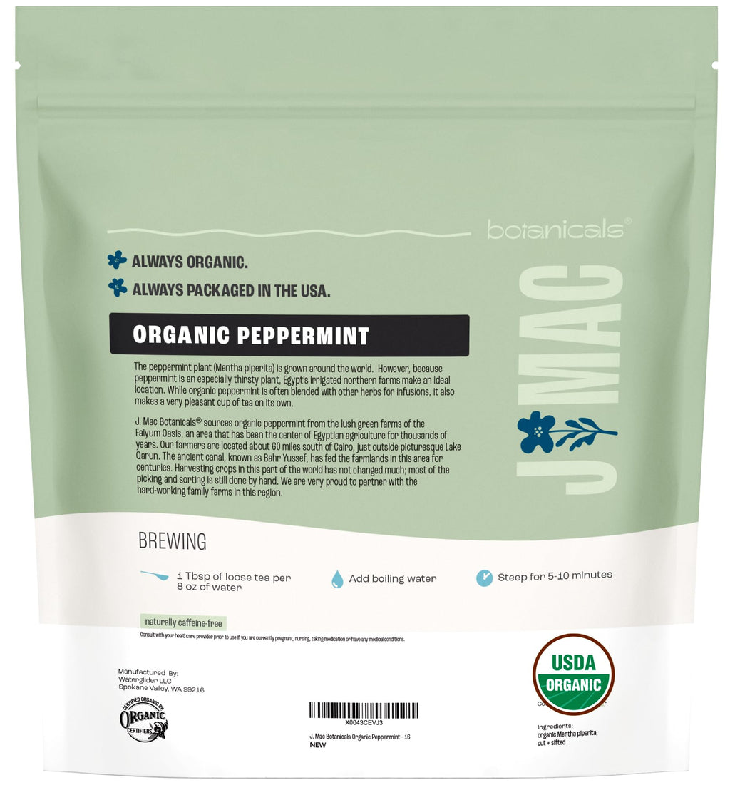 J Mac Botanicals Organic Peppermint Leaf Tea