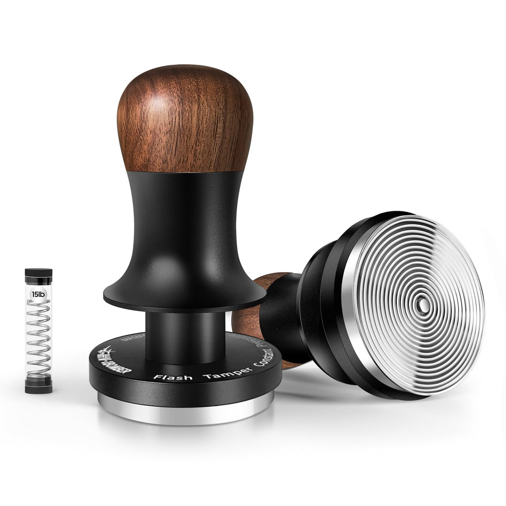 MHW-3BOMBER 45.5mm Espresso Tamper - 3 Spring Loaded Coffee Tamper with Sound Feedback - Barista Calibrated Tamper with 15lb / 30lbs Replacement Springs - Compatible for Flair Pro and Pro 2 T7074T-OS
