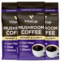 VitaCup Mushroom Medium Dark Roast Ground Coffee, 30oz, 2 Bags