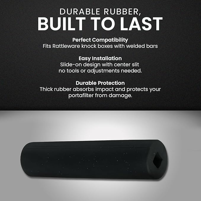Rattleware Rubber Replacement Knock Box Bar Cover - Durable & Easy-to-Install Espresso Waste Solution, Fits Select Models with Welded Bars, High-Quality Design (6.25")