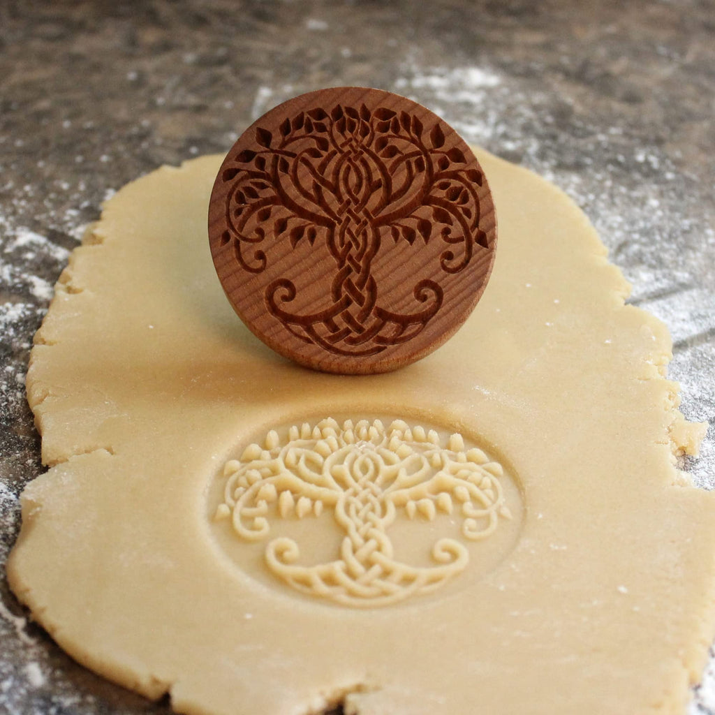 Fun Food Tools, Wood Cookie Stamp, 2.5 Inch (Celtic Tree CS-060)