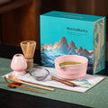 Matchamantra Premium Matcha Ceremony Set – Complete 9-Pcs Ritual Kit – Presented in Luxury Magnetic Gift Box, Perfect for Gifting or Self-Care (Sakura Pink)