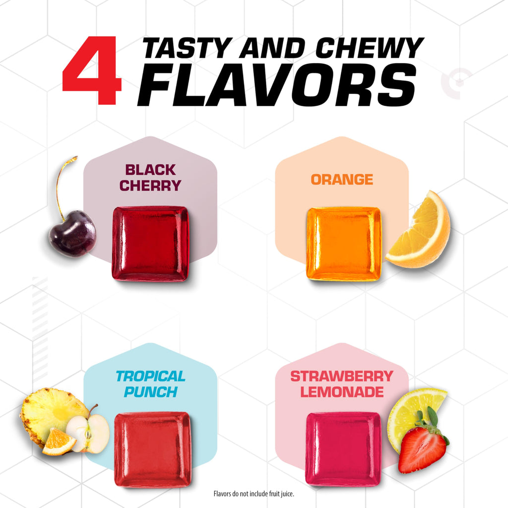 CLIF BLOKS Energy Chews with Caffeine, Variety Pack, 8 Packs