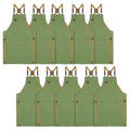 Stenffy 10 Pack Kitchen Apron, Work Apron, Canvas Apron, Olive