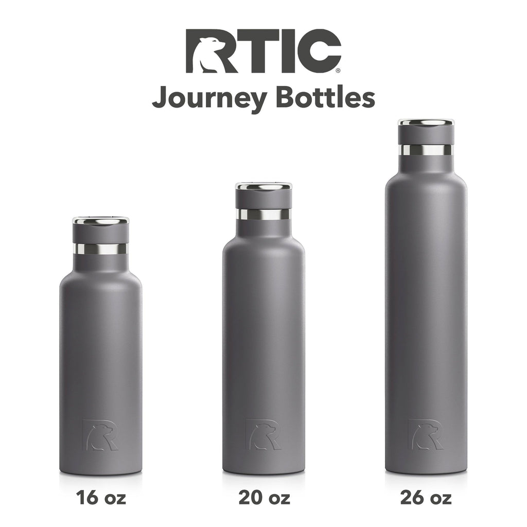 RTIC 26oz Journey Water Bottle, Ceramic Lined, Graphite