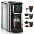 SIFENE Quick Brew Single Serve Coffee Maker, Versatile 3-in-1 Design for Coffee Pods, Ground Coffee, & Loose Tea, Adjustable 6-12oz Cup Sizes, Large 50oz Removable Water Tank, 1150W, Compact, Black