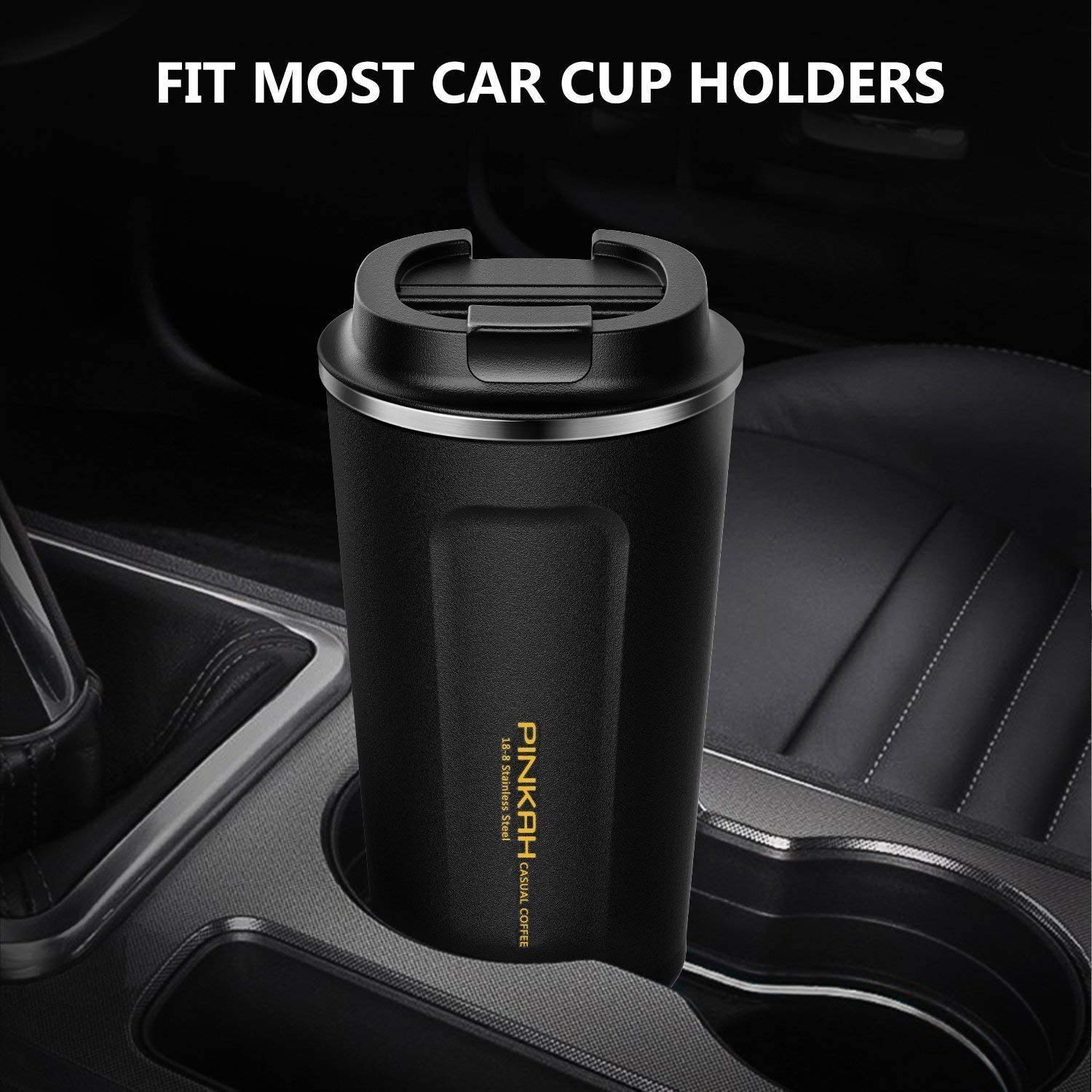PINKAH 12OZ Vacuum Travel Mug for Ice Drinks/Hot Beverage, Double Walled Stainless Steel Insulated Coffee Tumbler Cup, Thermal Coffee Mug