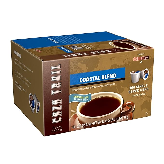 Caza Trail Coffee Pods, Blonde Roast, Single Serve (Packing May Vary)