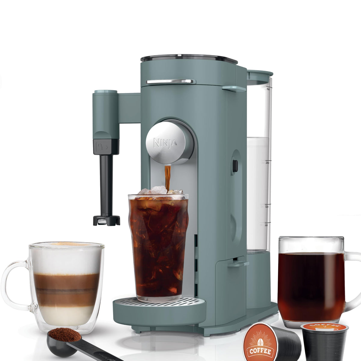 Ninja Pods & Grounds Coffee Maker, K-Cup Compatible, Sage Green, PB051SG