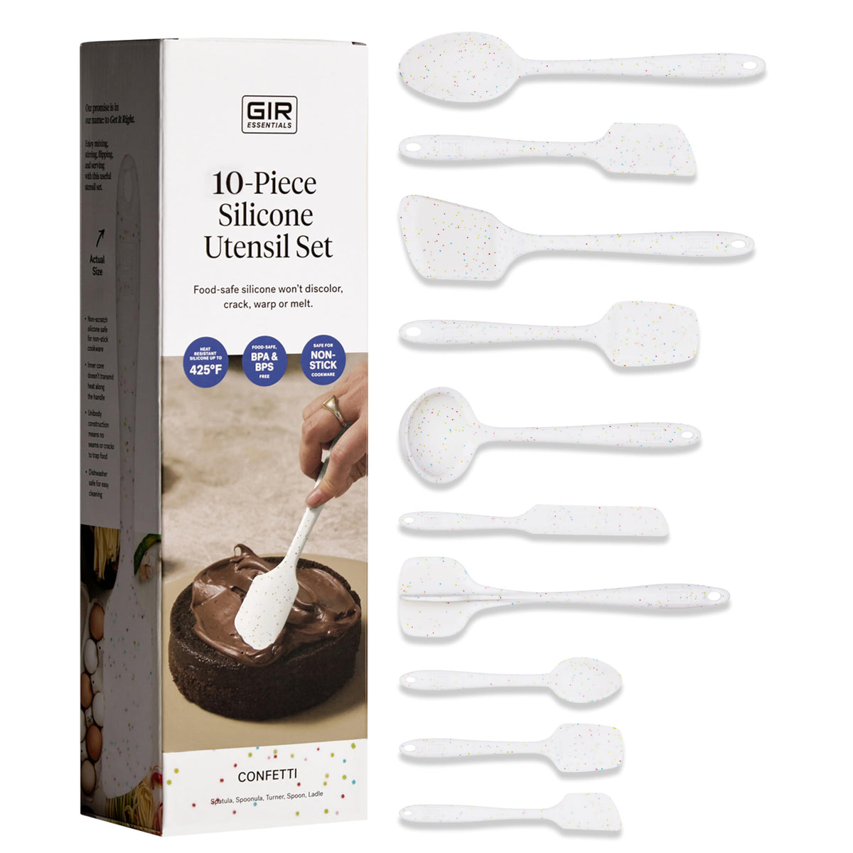 GIR: 5-Piece Silicone Essentials Kitchen Utensils Set – Party Confetti