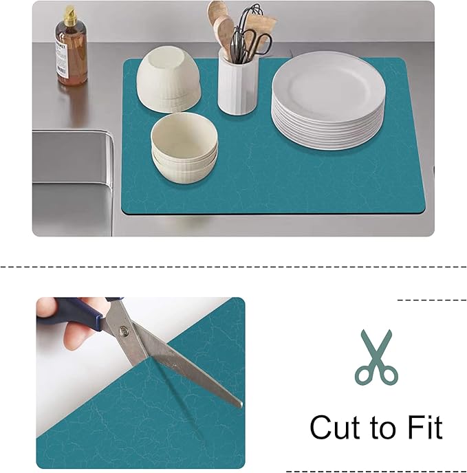 GOLENER Coffee Maker Mat For Countertops,Coffee Bar Decor,Coffee Machine Pads,Absorbent, Washable,Reversible Microfiber Dish Drying Mat For Kitchen accessories,Under Small Appliance Mats