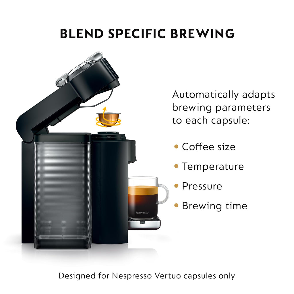 Nespresso Vertuo Coffee and Espresso Machine by De'Longhi, Piano Black